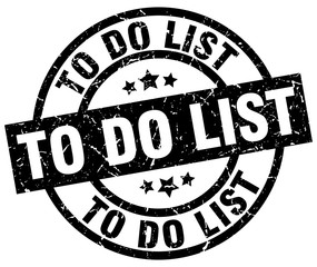 to do list round grunge black stamp