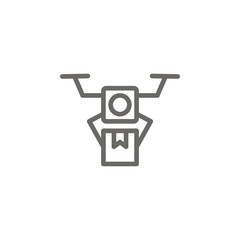 Box, delivery, drone vector icon . Simple element illustration from UI concept. Box, delivery, drone vector icon . Cargo Icon Vector Illustration.