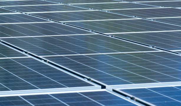 solar panels on the outdoors