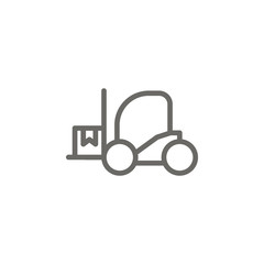 Box, delivery, forklift vector icon . Simple element illustration from UI concept. Box, delivery, forklift vector icon . Cargo Icon Vector Illustration.