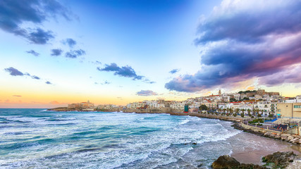 Historic central city of the beautiful town called Vieste.