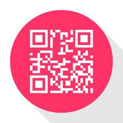 QR code icon vector isolated on white background. Digital information sign