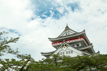 White Samurai castle of Japan in Summer season; Atami castle is historical place in Shizuoka...