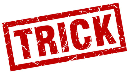 square grunge red trick stamp