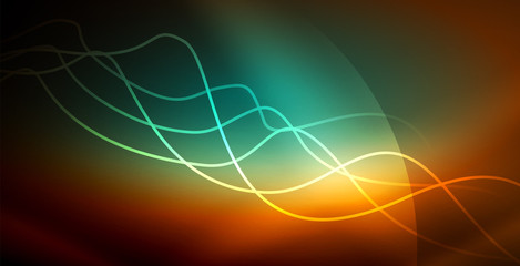 Neon wave background