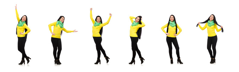 Fototapeta premium Young student isolated on the white background