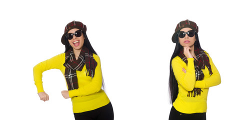 Young student isolated on the white background