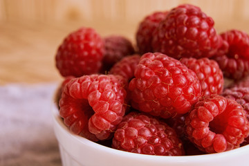 Vitamins. Summer berries. Raspberries background. Close up, top view, high resolution product. Harvest Concept