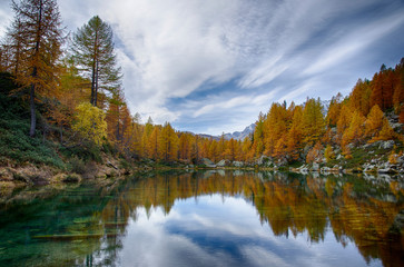 Fototapeta premium Autumn at Alpe Devero