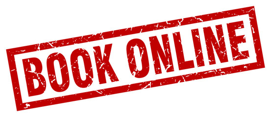 square grunge red book online stamp