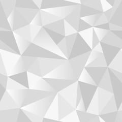 White abstract gradient geometric rumpled triangular seamless low poly style vector illustration graphic background. Rampled paper style background. Vector illustration