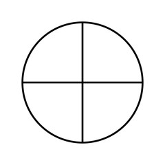 Sniper rifle aim isolated on white. Crosshair target choose destination icon. Aim shoot focus cursor. Bullseye mark targeting. Game aiming sight dot pointer. Vector illustration