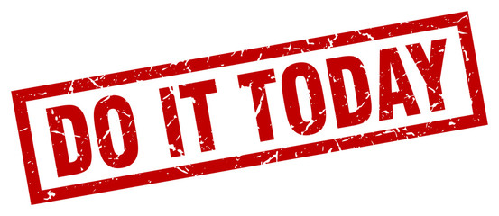 square grunge red do it today stamp