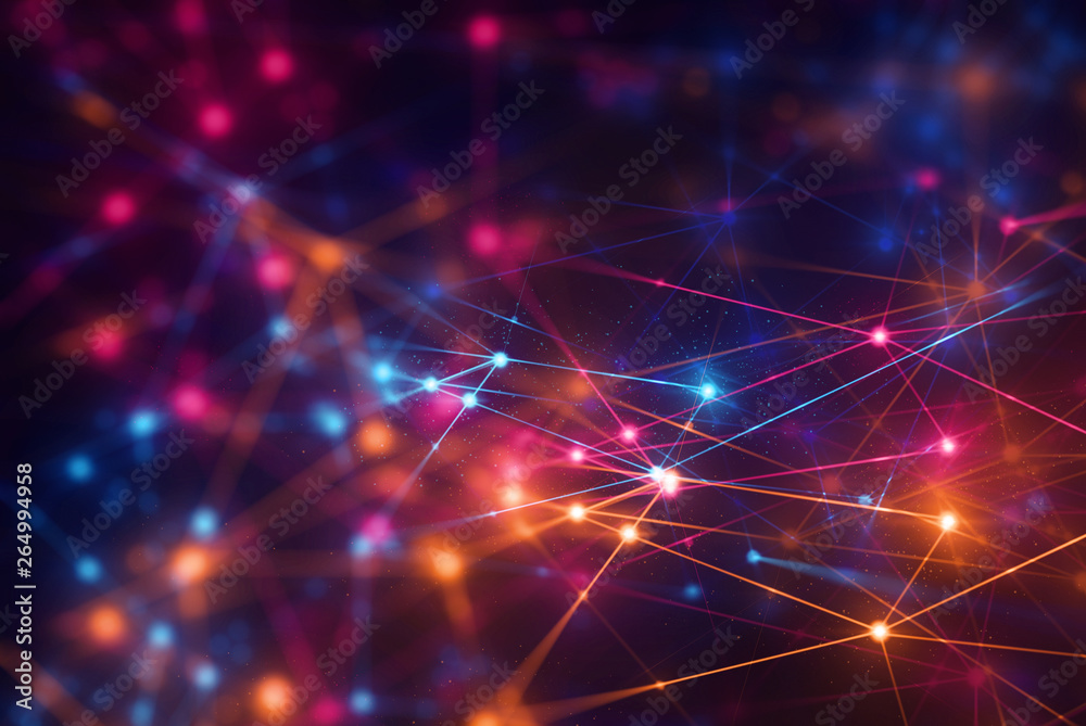 Poster server cyber digital technology internet of thing, network background 3d illustration rendering, dat