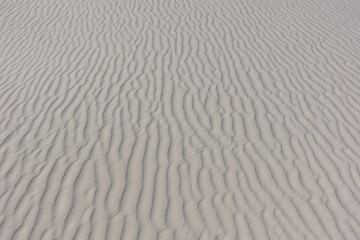 View of the White Sands National Monument with its gypsum sand dunes in the northern Chihuahuan Desert in New Mexico, United States