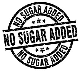 no sugar added round grunge black stamp
