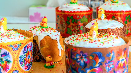 Easter stand on the table on the feast of the Nativity of Christ