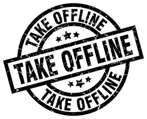 take offline round grunge black stamp