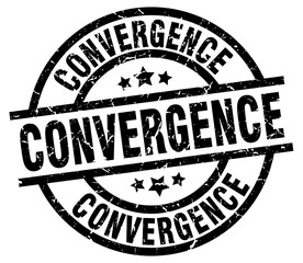 convergence round grunge black stamp