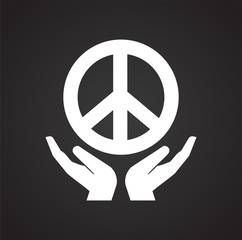 Peace icon on background for graphic and web design. Simple vector sign. Internet concept symbol for website button or mobile app.