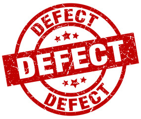 defect round red grunge stamp