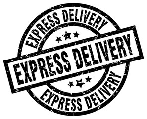 express delivery round grunge black stamp