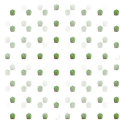 Green paprika seamless pattern on white vibrant background.
