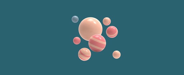 Render de esferas de colores