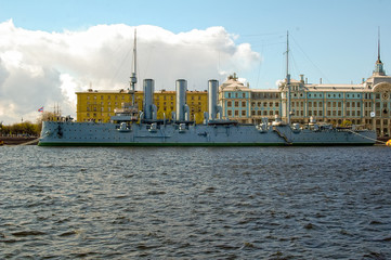 St. Petersburg, Russia, Aurora cruiser battleship