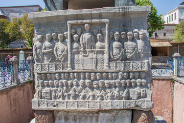 Close up of an obelisk in Sultanahmet, Istanbul