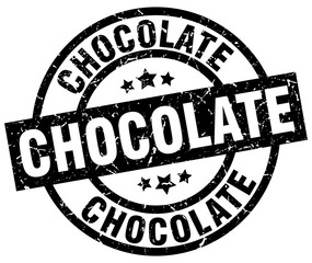 chocolate round grunge black stamp