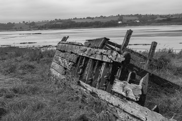 Purton wrecks. These barges were sunk deliberately over one hundred years ago. The idea was to strengthen the banks of the River Severn. Now the remains  of these barges sit as relic of times gone by.