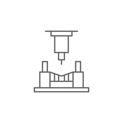 3d bridge icon. Element of 3d printing icon. Thin line icon for website design and development, app development. Premium icon