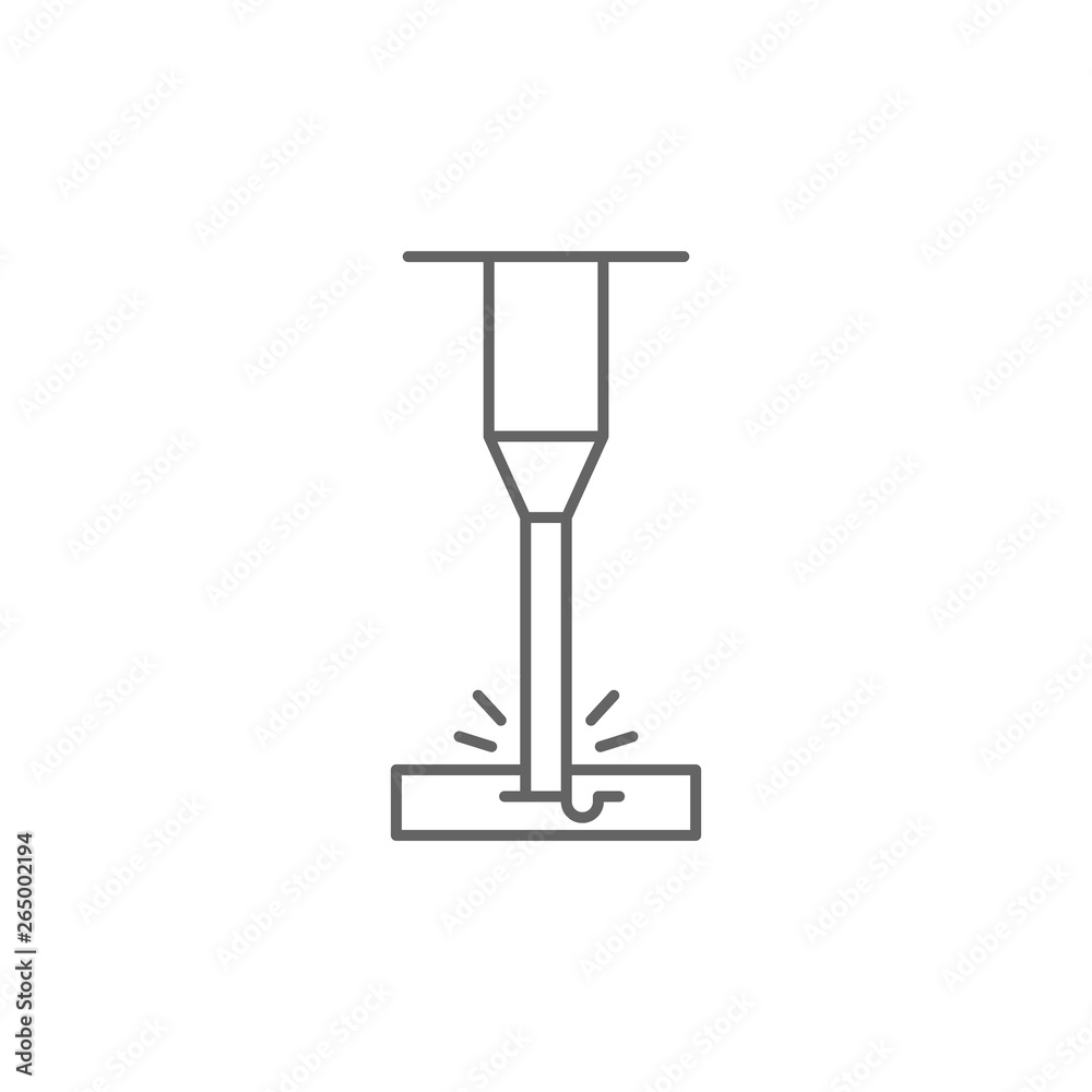 Poster electron, 3d printing icon. element of 3d printing icon. thin line icon for website design and devel