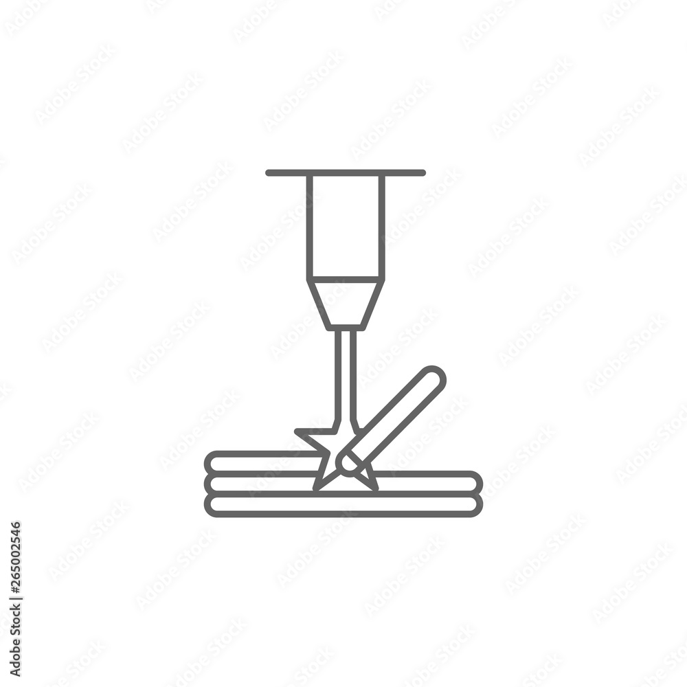 Poster electron, 3d printing icon. element of 3d printing icon. thin line icon for website design and devel