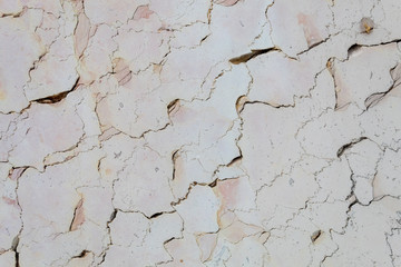 Cracked Light Painted Old Weathered Wall