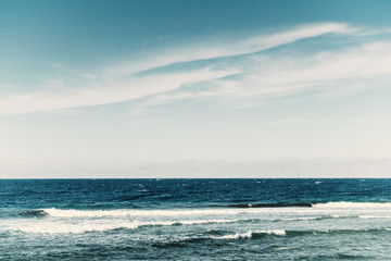 Fototapeta premium Summer landscape with sea