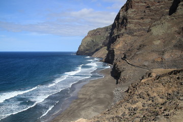 Küstenwanderung auf Santo Antao, Kap Verden, kurz vor Cruzinha