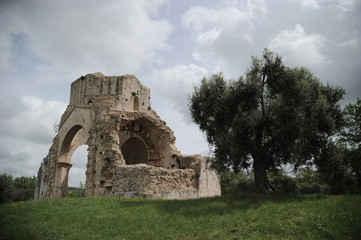 Benedictine San Bruzio Monastery ruins, Magliano in Toscana, Tuscany, Italy