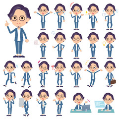 blue suit Glasses man_emotion