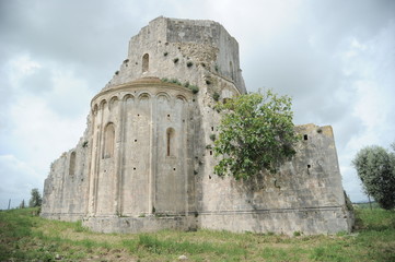 Fototapeta na wymiar Benedictine San Bruzio Monastery ruins, Magliano in Toscana, Tuscany, Italy