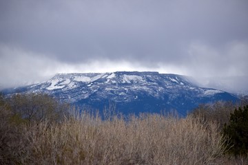 mountains and clouds