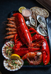 Lobster and seafood platter