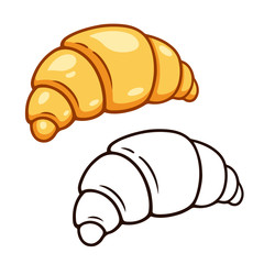 Cartoon croissant drawing