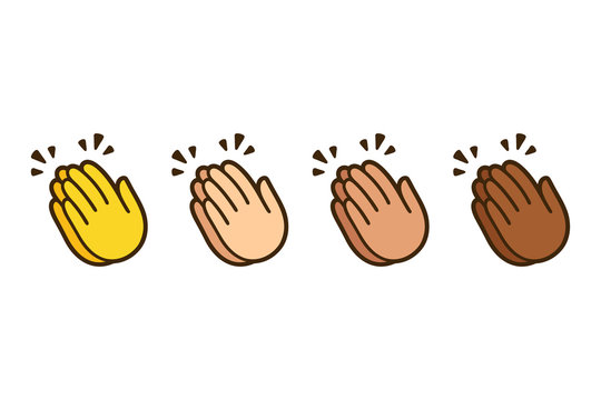 Clapping hands emoji set