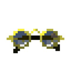 Fototapeta na wymiar Glasses pixel art icon illustration