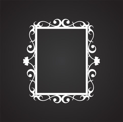 Frame icon on background for graphic and web design. Simple vector sign. Internet concept symbol for website button or mobile app.