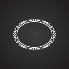 Frame icon on background for graphic and web design. Simple vector sign. Internet concept symbol for website button or mobile app.