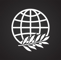 Peace icon on background for graphic and web design. Simple vector sign. Internet concept symbol for website button or mobile app.