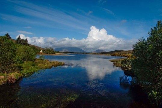 Connemara, westward view close to Maam Cross.